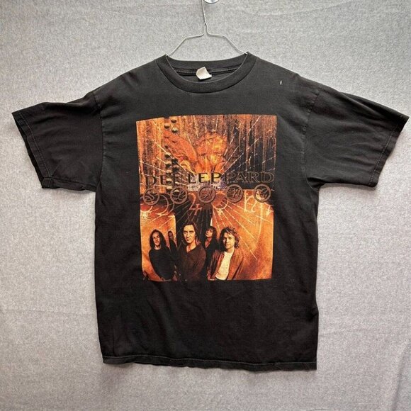 DEF LEPPARD SLANG VINTAGE CONCERT SHIRT ROCK BAND PHOTO FRONT BACK WINGS 1996 XL - Picture 1 of 6